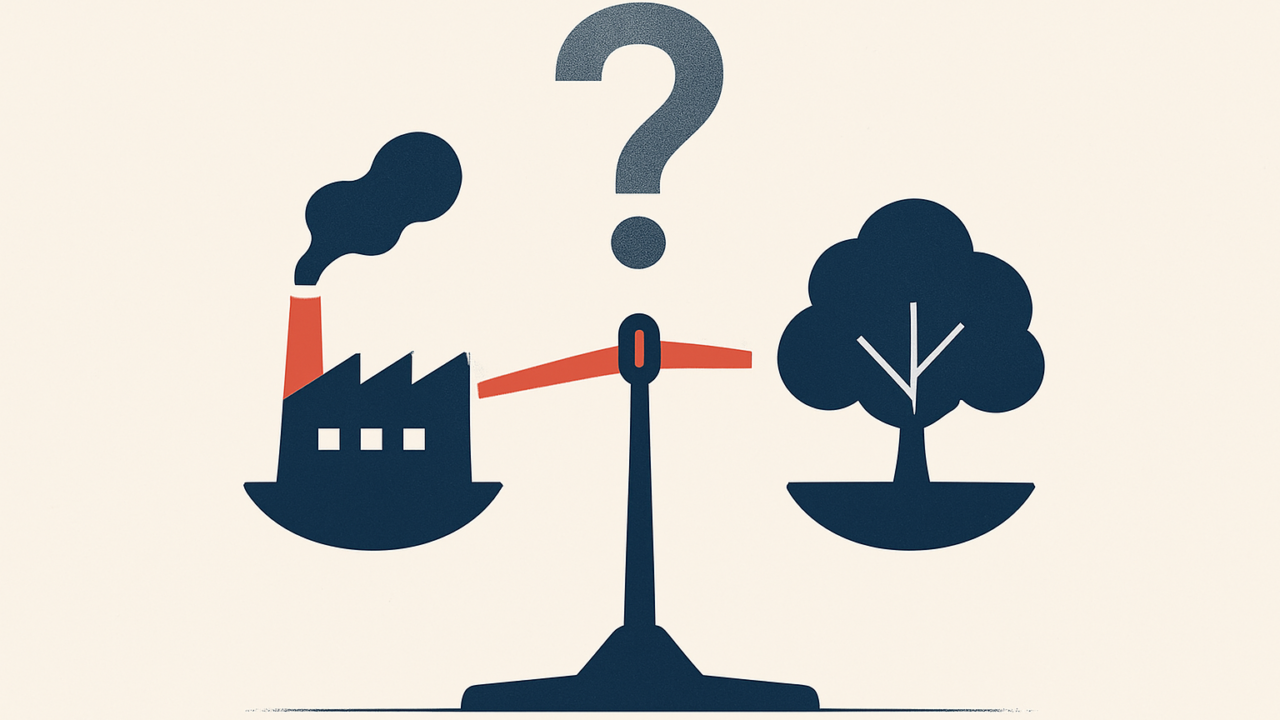 Editorial illustration for: Carbon Offsets: What They Are, and Why They're Controversial