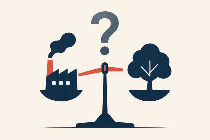 Editorial illustration for: Carbon Offsets: What They Are, and Why They're Controversial