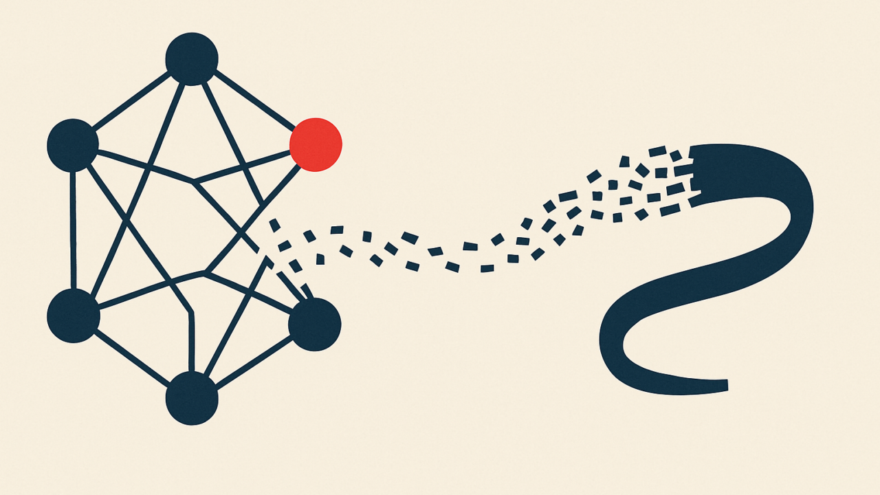 Editorial illustration for: How Large Language Models Work, in Plain English