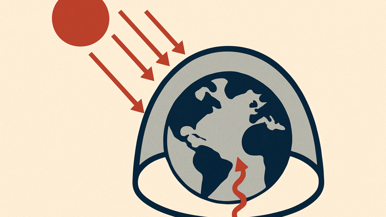Editorial illustration for: The Greenhouse Effect, Explained