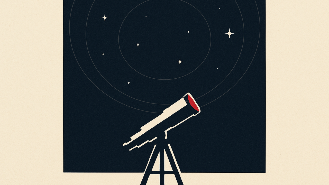 Editorial illustration for: Why the night sky is dark, and what telescopes really capture