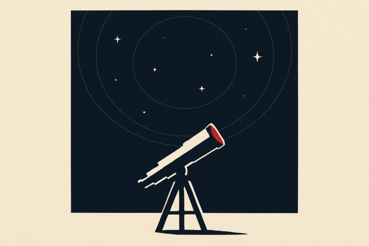 Editorial illustration for: Why the night sky is dark, and what telescopes really capture